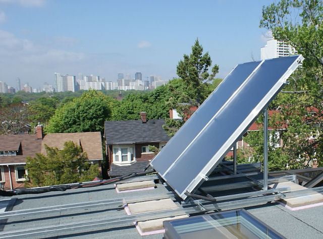 Solar panels on Hampton Ave., Toronto
