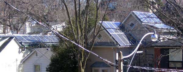 Our PV panels on 2 Toronto houses